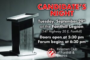 Kinsmen Candidates Night at the Legion